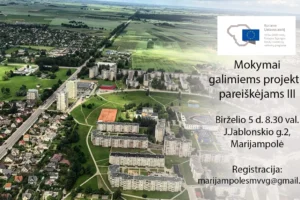 Skelbiama jau tretieji mokymai galimiems projektų pareiškėjams